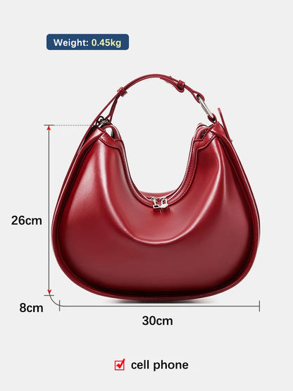 Genuine Leather Hobo Bag – Versatile and Stylish