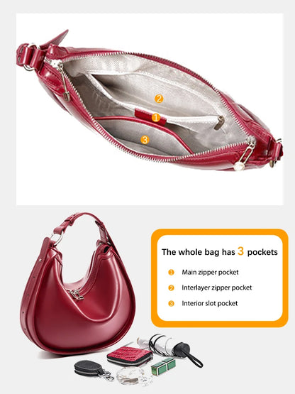 Genuine Leather Hobo Bag – Versatile and Stylish