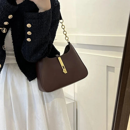 Luxury Shoulder Bag for Women - Casual Solid Colour Handbag Fashion Clutch